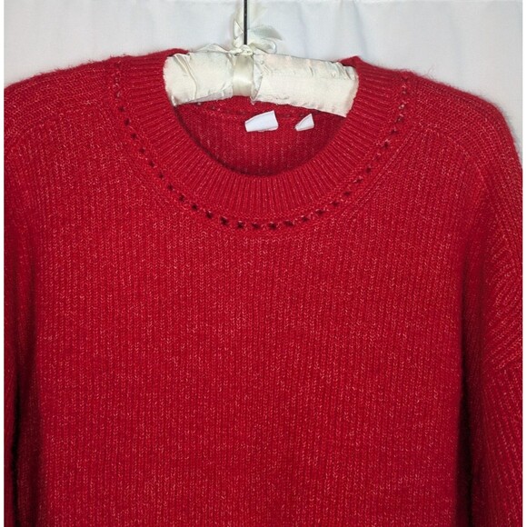 Gap Sweater S Women's Red Forever Cozy Relaxed Fit Dropped Shoulders Knit - Picture 2 of 6